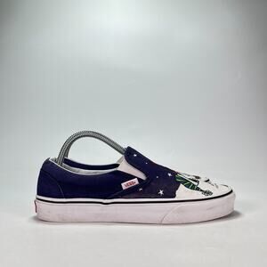 Vans Classic x Peanuts Holiday Collaboration Navy Slip On Shoes Women's Size 9.5